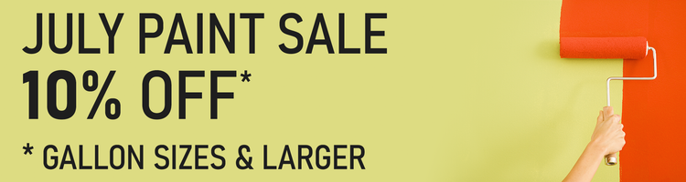 JULY 2025 Non-Toxic Paint Sale : Save 10% Off Gallon Sizes or Larger