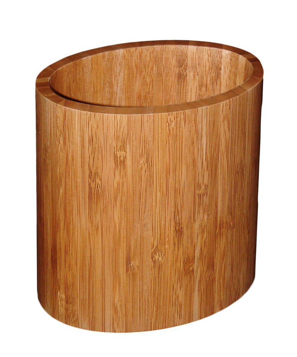 Totally Bamboo, Oval Utensil Holder, 6" x 7" x 4.25"